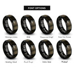font options for inside engraving on gunmetal & black fish skeleton hook rings