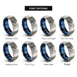 font options for inside engraving on blue & grey fishing boat rings