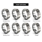 font options for inside engraving on gray fishing boat rings
