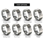 font options for inside engraving on gray fishing boat rings