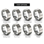 font options for inside engraving on grey fishing hook rings