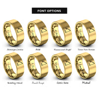 font options for inside engraving on gold fishing rod rings