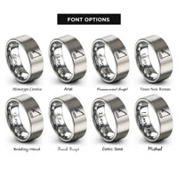font options for inside engraving on silver fishing rod rings