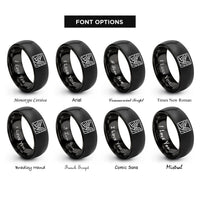font options for inside engraving on black fjord contours rings