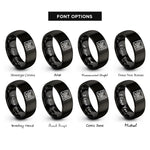 font options for inside engraving on black fjord contours rings