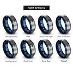 font options for inside engraving on blue & grey flag pole rings