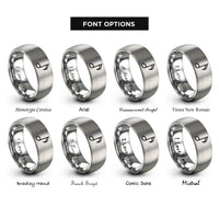font options for inside engraving on silver flam quarter note rings