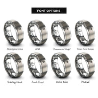 font options for inside engraving on silver flam quarter note rings