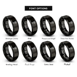font options for inside engraving on black flash speedlight rings