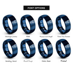 font options for inside engraving on blue flash speedlight rings