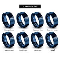 font options for inside engraving on blue flash speedlight rings