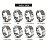 font options for inside engraving on gray flash speedlight rings