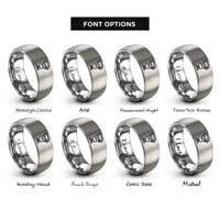 font options for inside engraving on gray flash speedlight rings