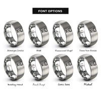 font options for inside engraving on gray flash speedlight rings