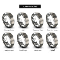 font options for inside engraving on grey flash speedlight rings