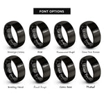 font options for inside engraving on black flathead screwdriver rings