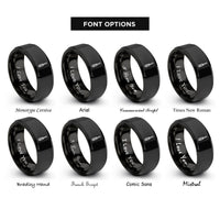 font options for inside engraving on black flathead screwdriver rings