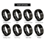 font options for inside engraving on black flathead screwdriver rings