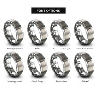 font options for inside engraving on silver flathead screwdriver rings