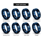 font options for inside engraving on blue flight path rings