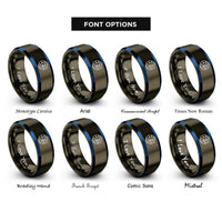 font options for inside engraving on gunmetal & blue flight path rings