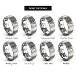 font options for inside engraving on gray flight route rings