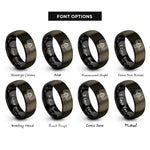 font options for inside engraving on gunmetal & black flight yoke rings
