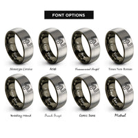 font options for inside engraving on gunmetal & gray flight yoke rings
