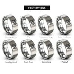 font options for inside engraving on silver flintlock pistol rope rings