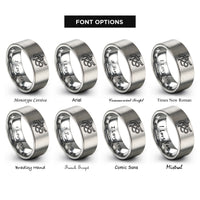font options for inside engraving on silver flintlock pistol rope rings