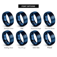 font options for inside engraving on blue flip flops rings