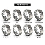 font options for inside engraving on silver floppy disk rings