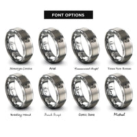 font options for inside engraving on gray floral keys rings