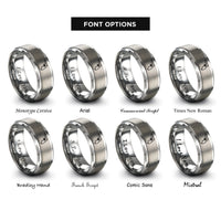 font options for inside engraving on gray florida rings