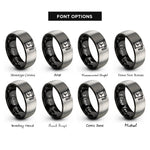font options for inside engraving on black & gray flour sifter rings
