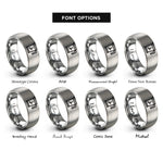 font options for inside engraving on grey flour sifter rings
