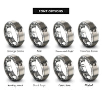 font options for inside engraving on silver flour sifter rings
