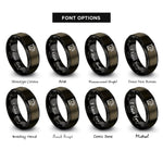 font options for inside engraving on gunmetal & black flour sifter rings