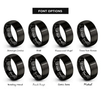 font options for inside engraving on black flute rings