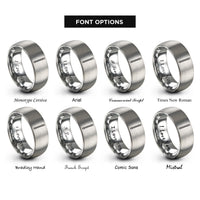 font options for inside engraving on silver flute rings