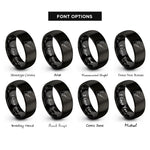 font options for inside engraving on black fly fisher casting rings
