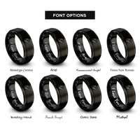 font options for inside engraving on black fly fisher casting rings