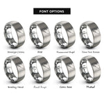 font options for inside engraving on silver fly fisher casting rings