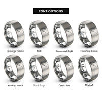 font options for inside engraving on silver fly fisher casting rings