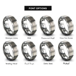 font options for inside engraving on silver fly fisher casting rings