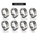 font options for inside engraving on gray flywheel rings