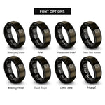 font options for inside engraving on gunmetal & black flywheel rings