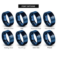 font options for inside engraving on blue fm deviation rings