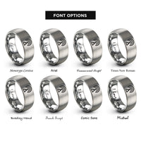 font options for inside engraving on silver fm deviation rings