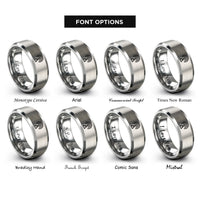 font options for inside engraving on silver fm deviation rings